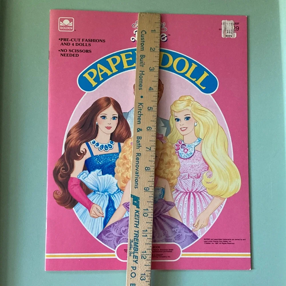 Vintage Barbie Jewel Secrets Paper Doll Book 1987 Golden Books